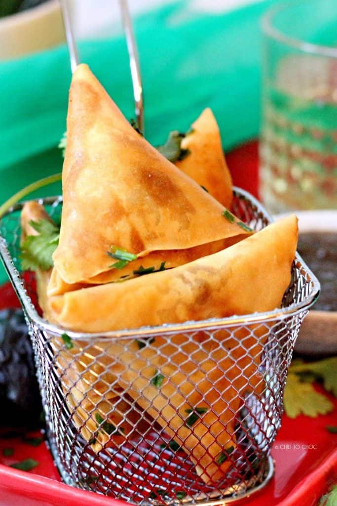 Keema Samosa Chili to Choc