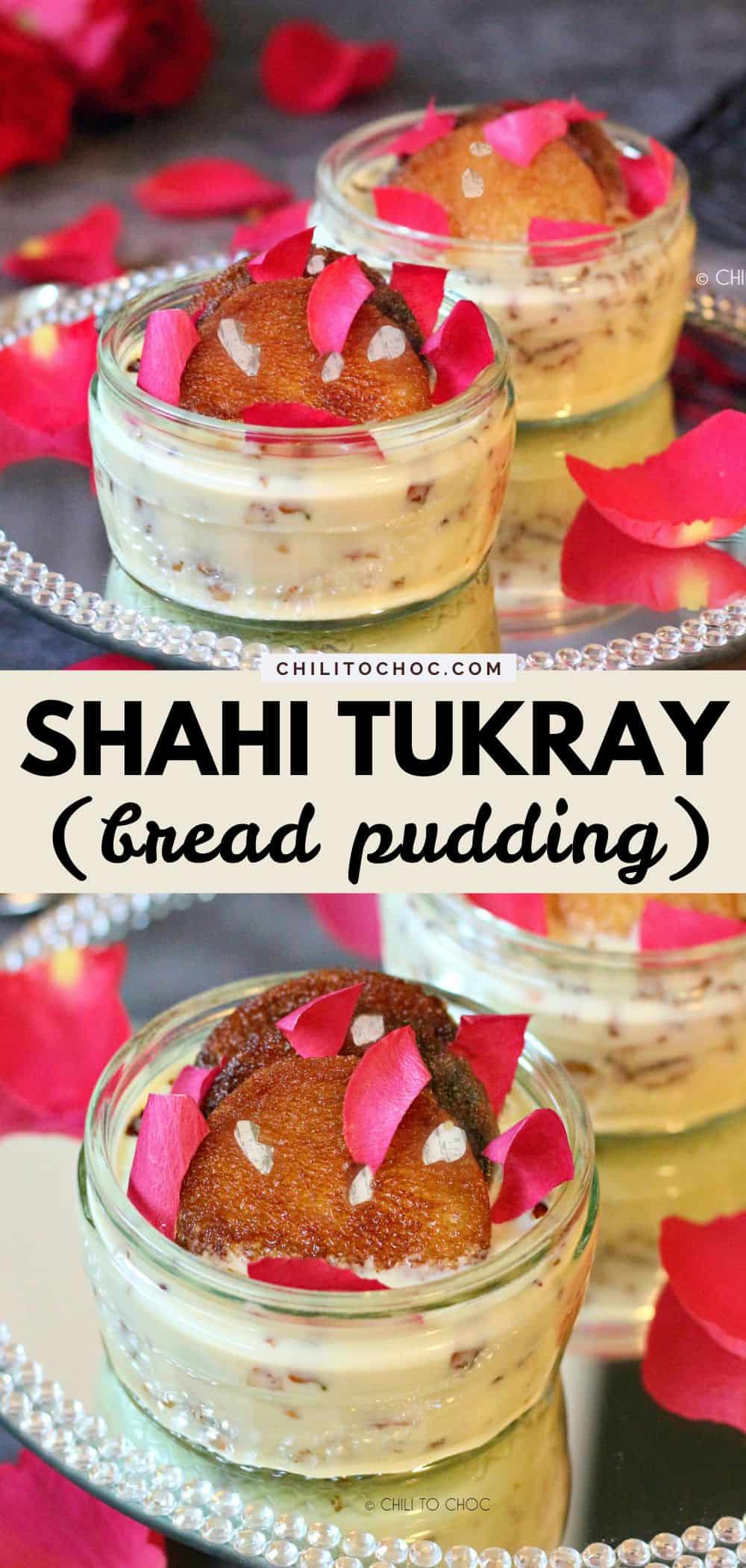 Pinterest collage for shahi tukray.