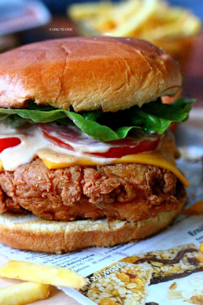 Chicken Burger KFC Style Recipe