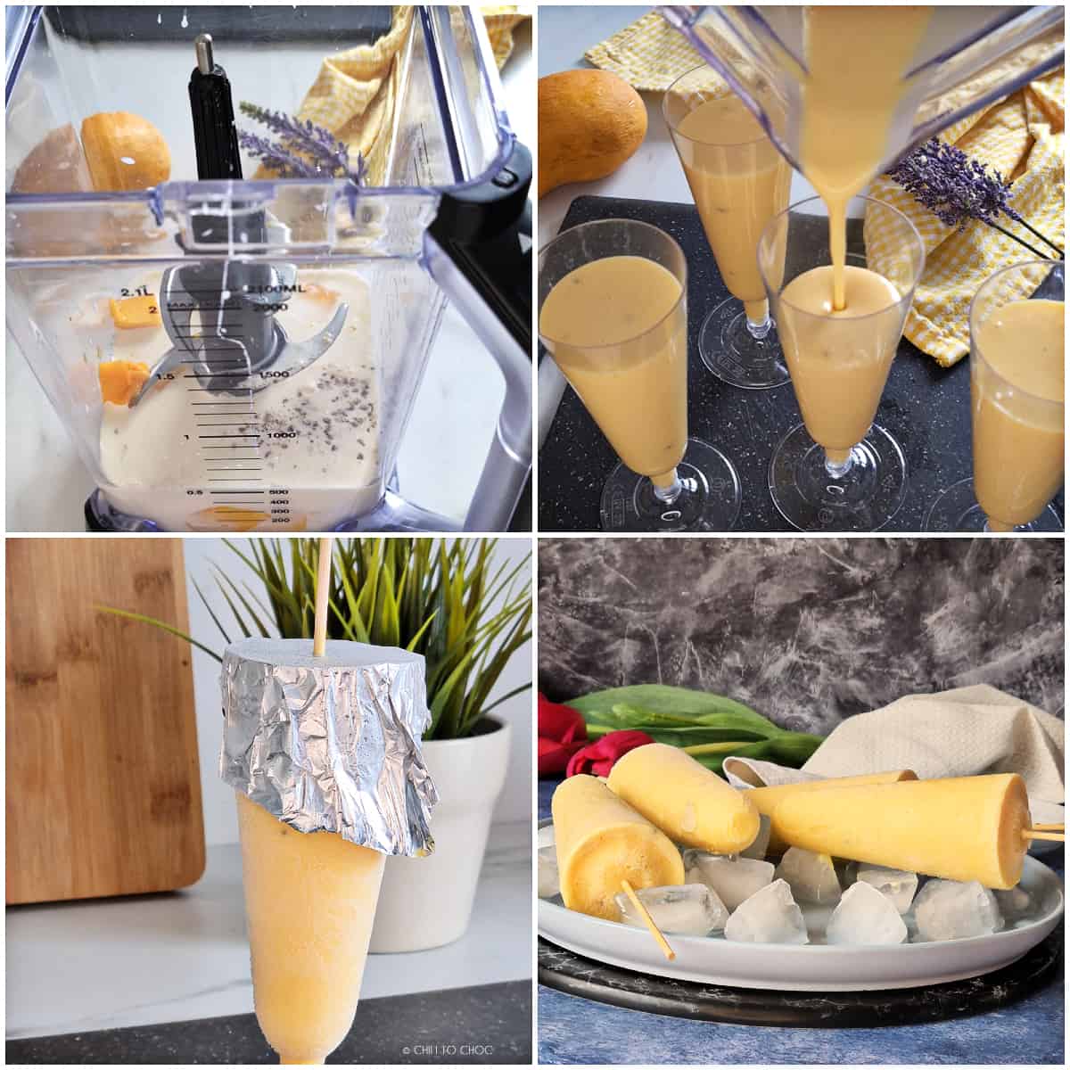 Step by step instructions on making mango kulfi