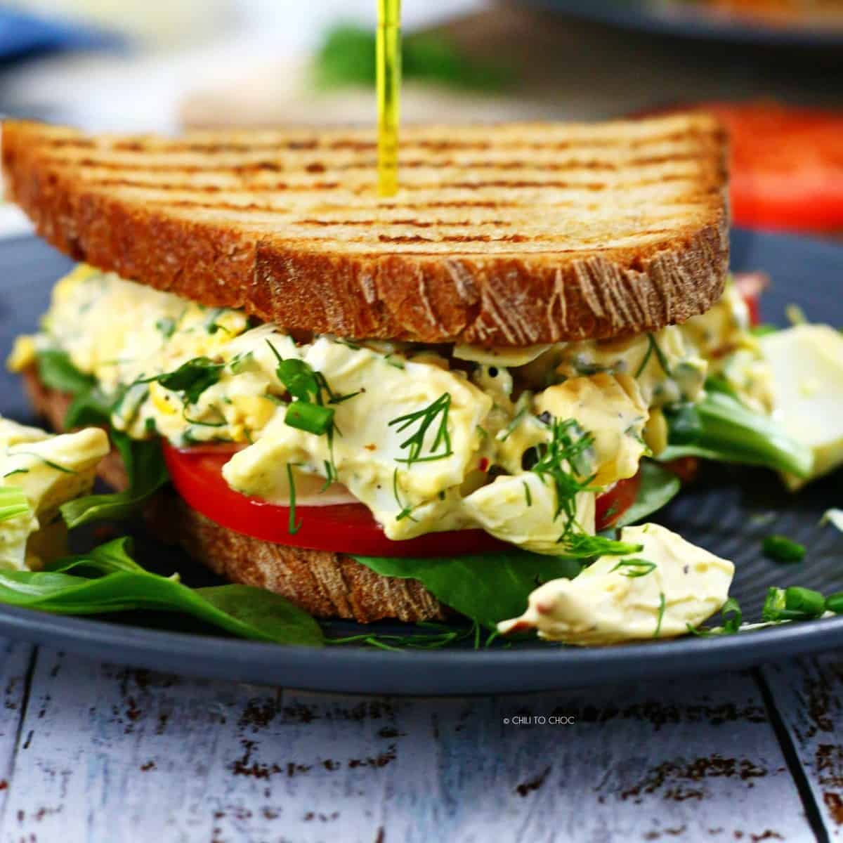 Deluxe Egg Salad Sandwich Chili to Choc