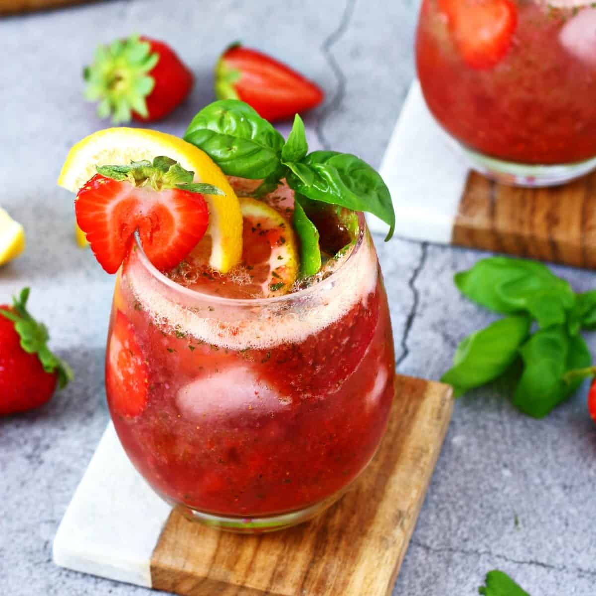 Strawberry Basil Lemonade-image
